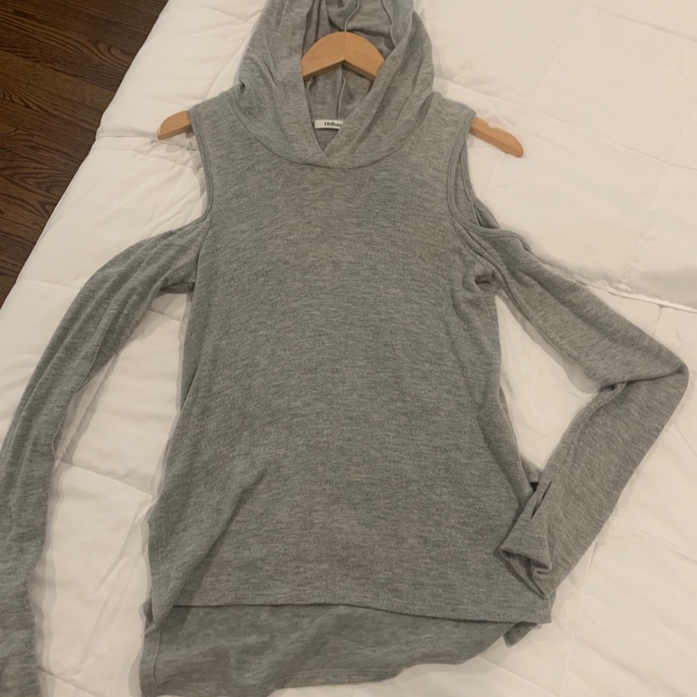 Cold shoulder sweater